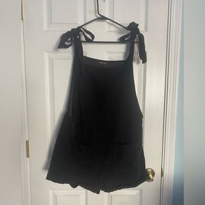 Black corduroy romper